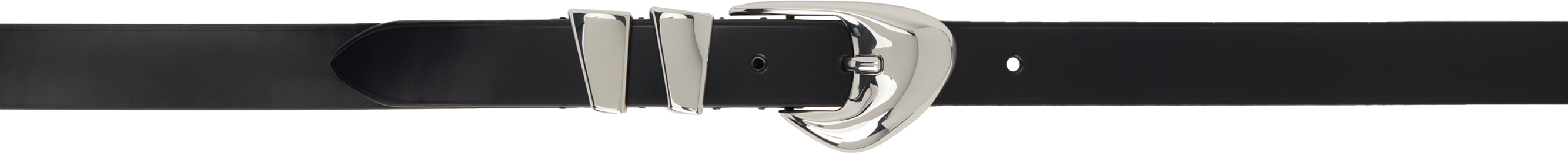 【関税込み】BY FAR ブラック Moore セミパテントレザー ベルト BY FAR Moore Black Semi Patent Leather Belt | Shopbop