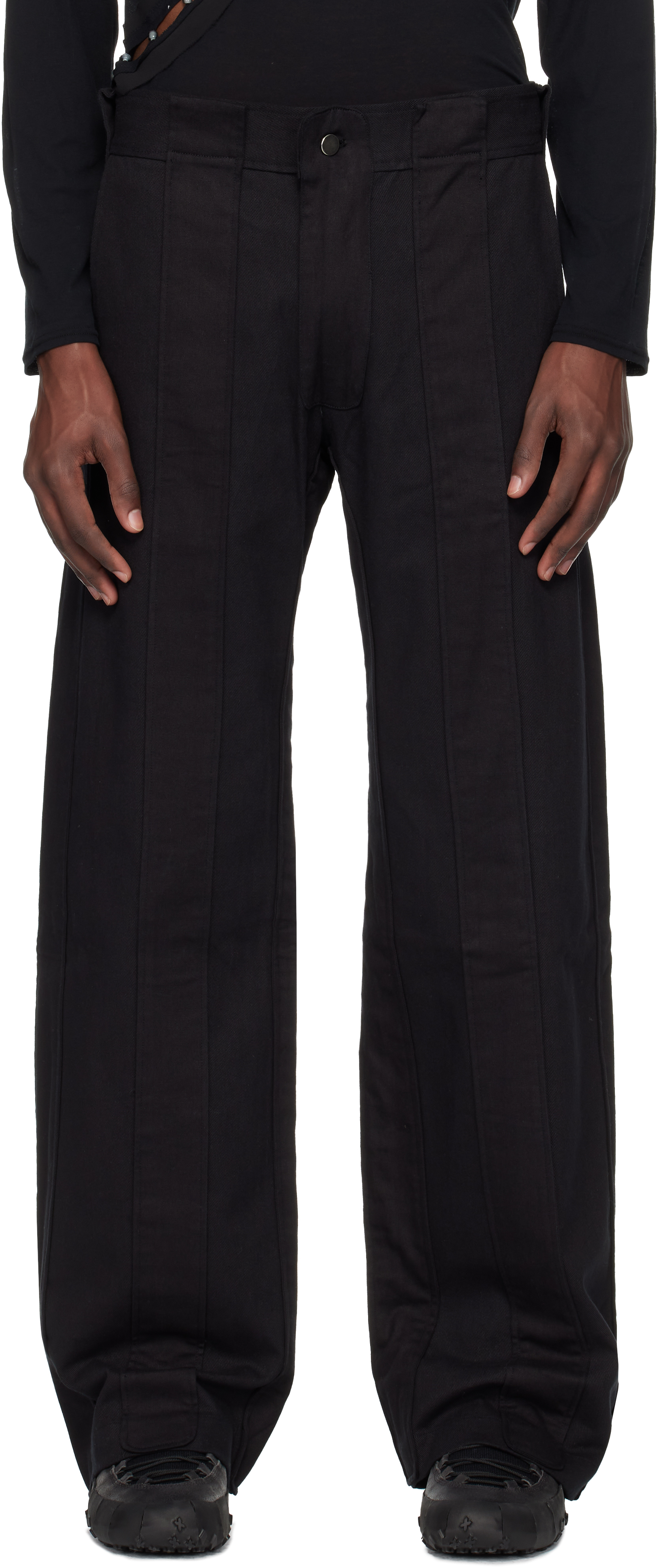 Black Saccharinum Trousers