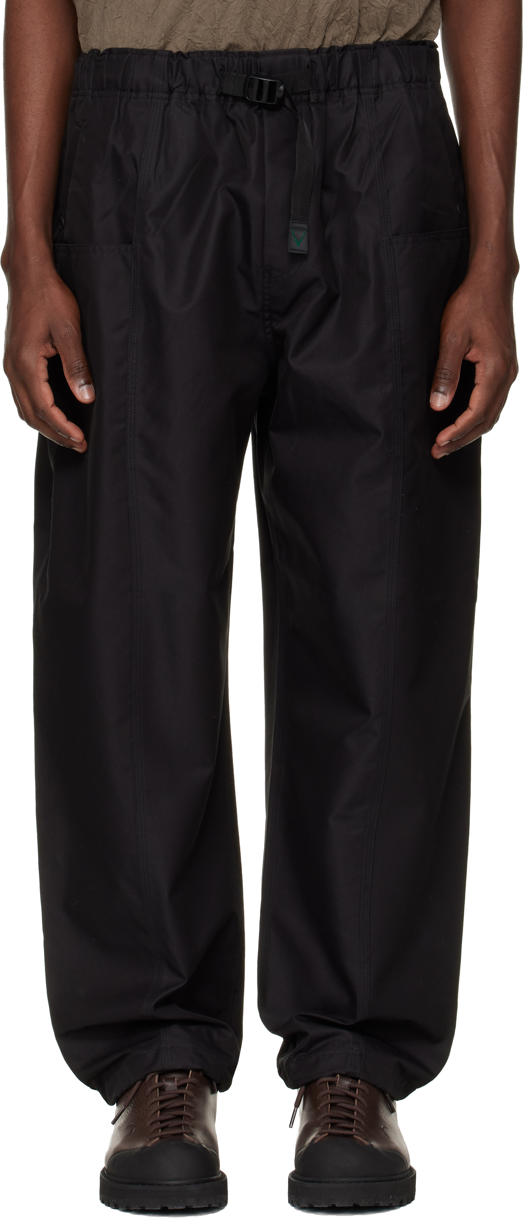 Black Belted C.S. Trousers by South2 West8 on Sale