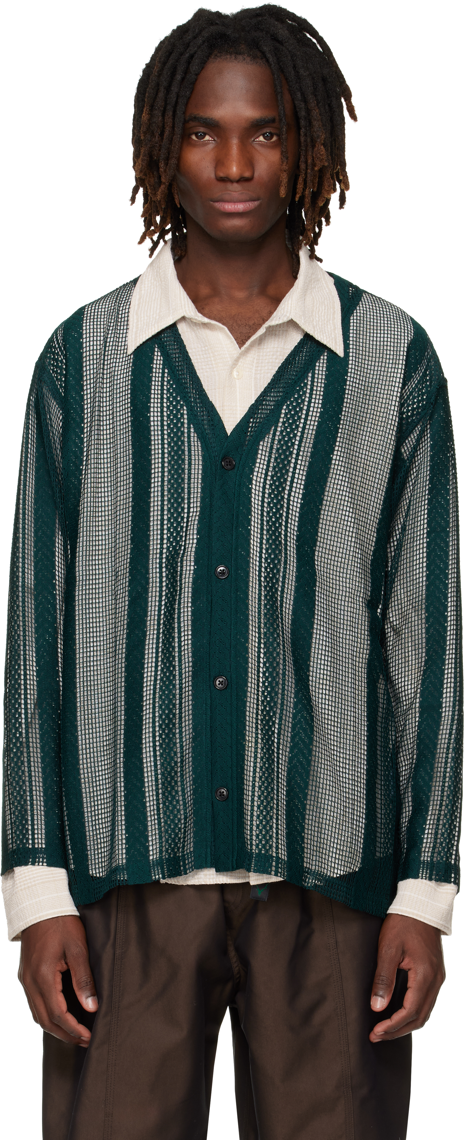 トップス SOUTH2WEST8 V-Neck Cardigan - Poly Lace South2 West8 (サウスツーウエストエイト) V-Neck Cardigan - Poly