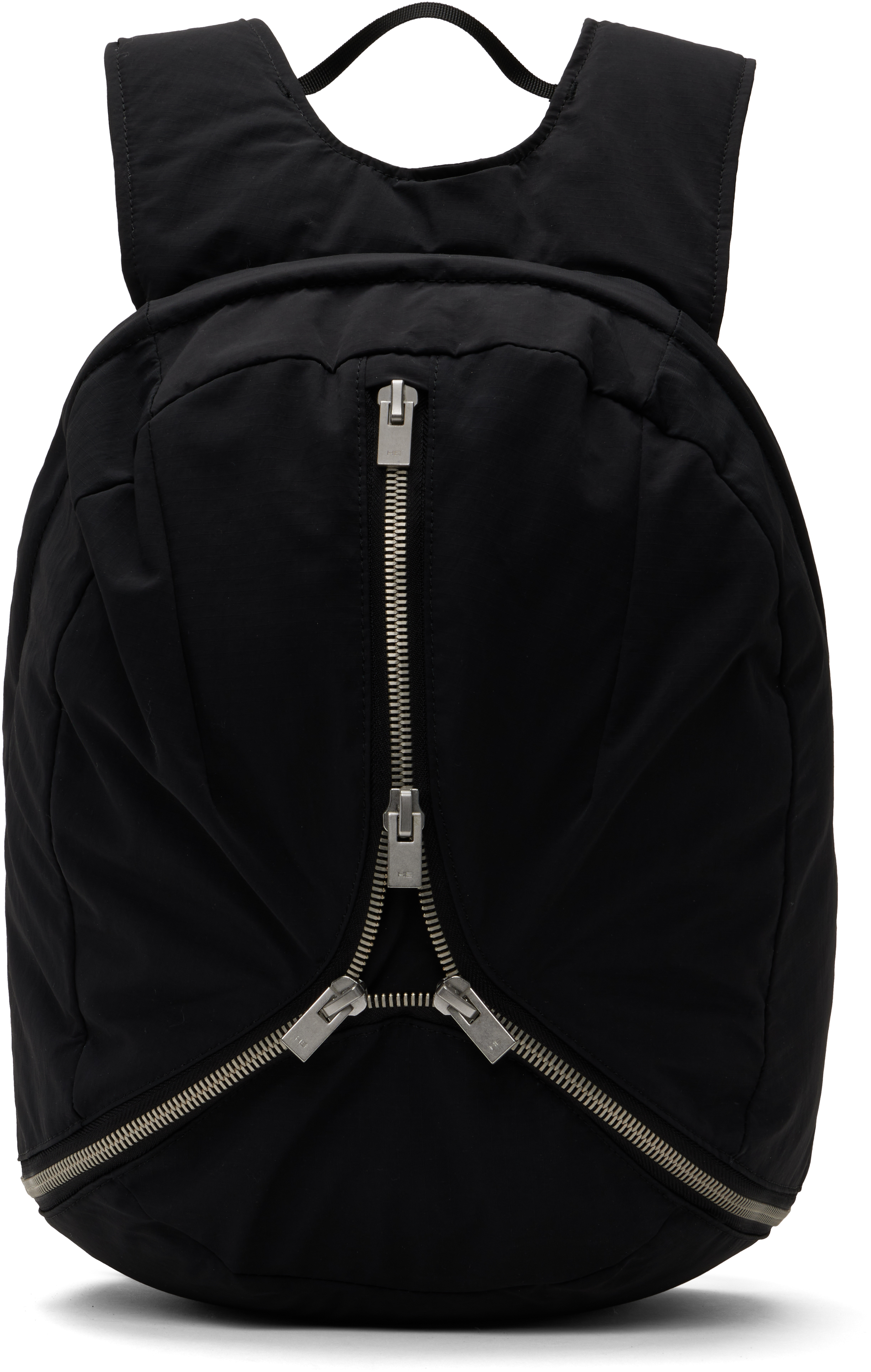 黒のHEデザインストラップベルト HELIOT EMIL HELIOT EMIL LEATHER