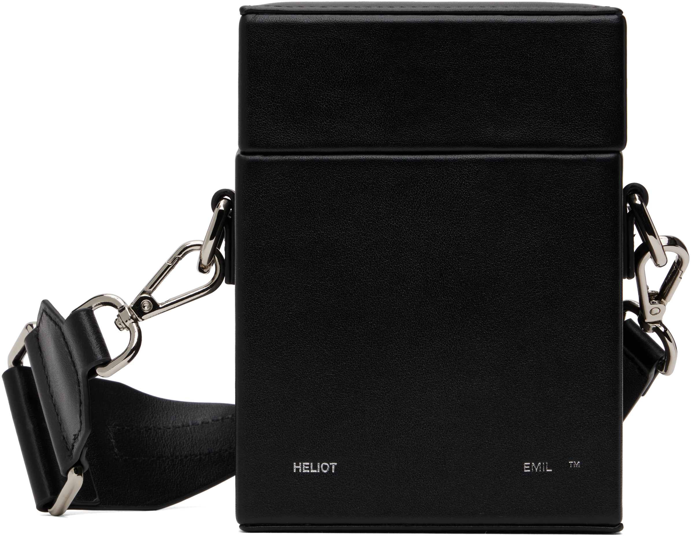 特価品セ Box Strap Leather Black Bag Sale on EMIL HELIOT by バッグ