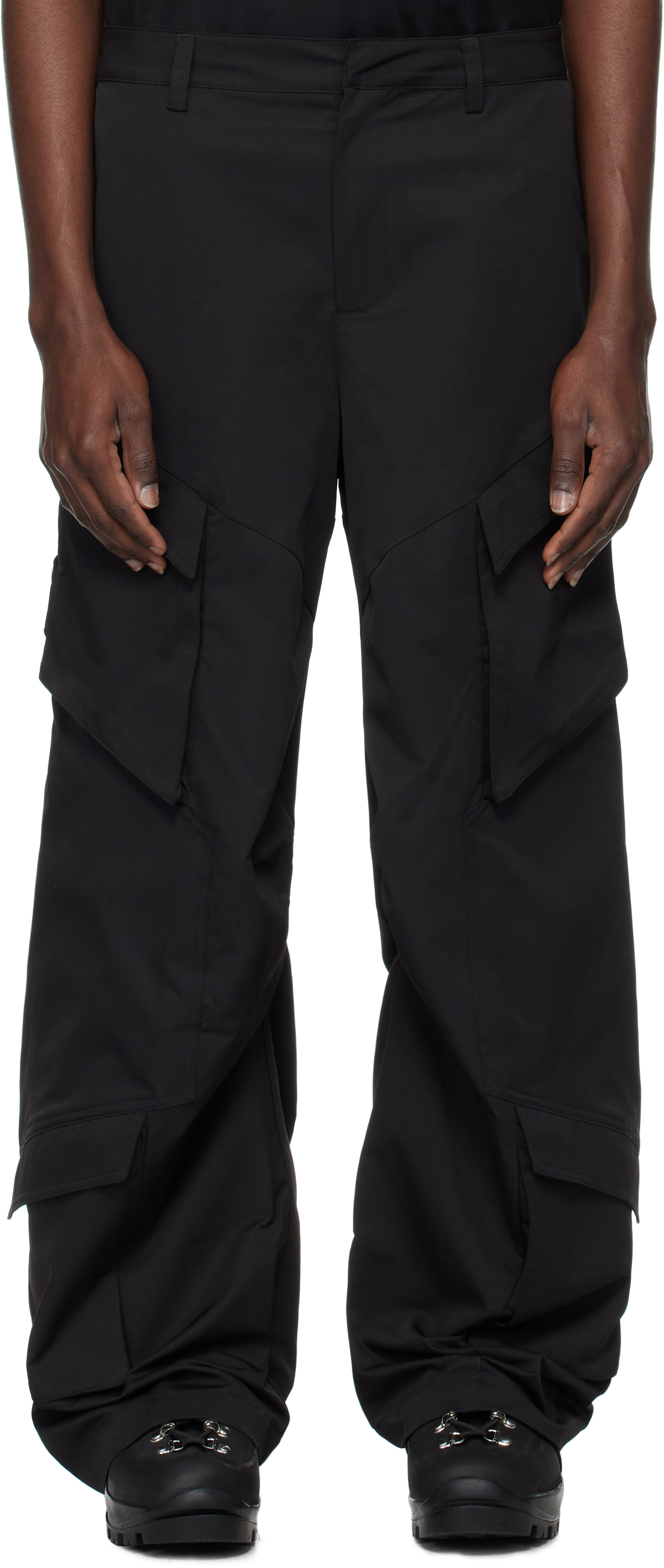 Black Cellulae Cargo Pants