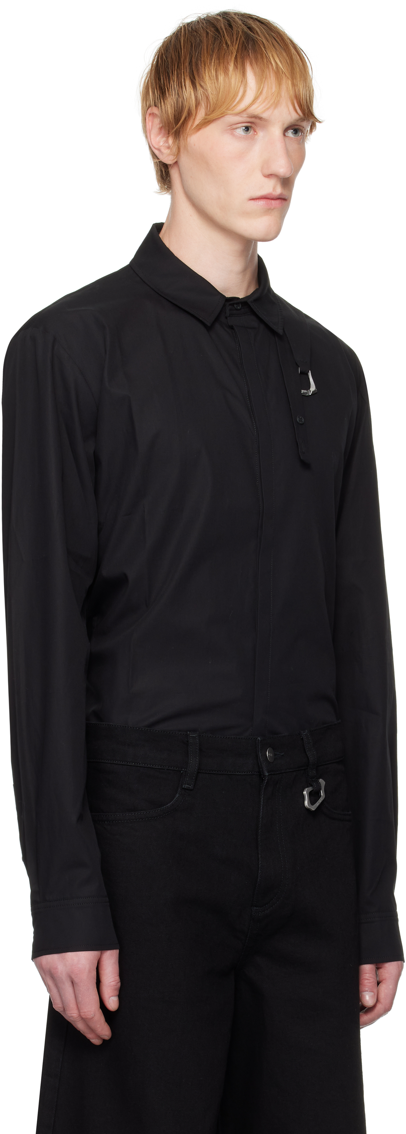 Heliot Emil Black Corrosion Shirt In Black