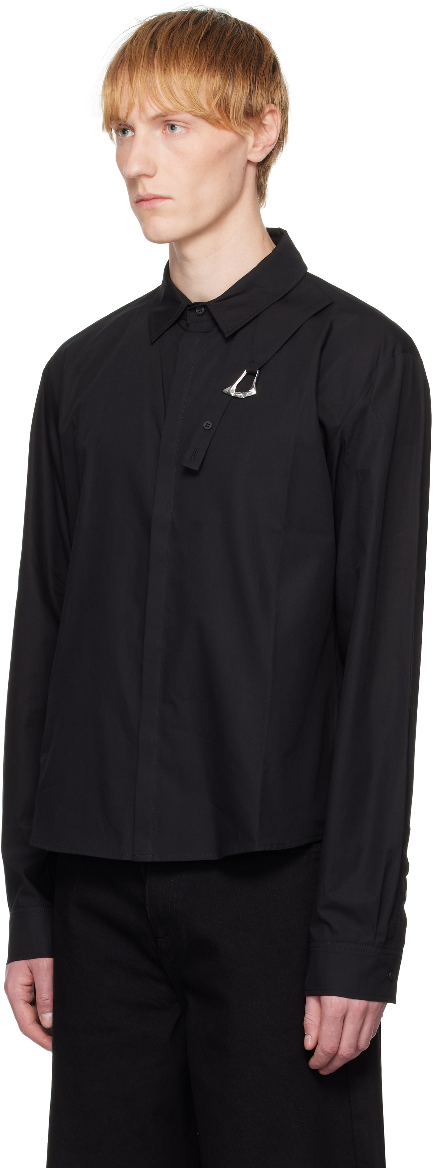 Heliot Emil Black Corrosion Shirt In Black