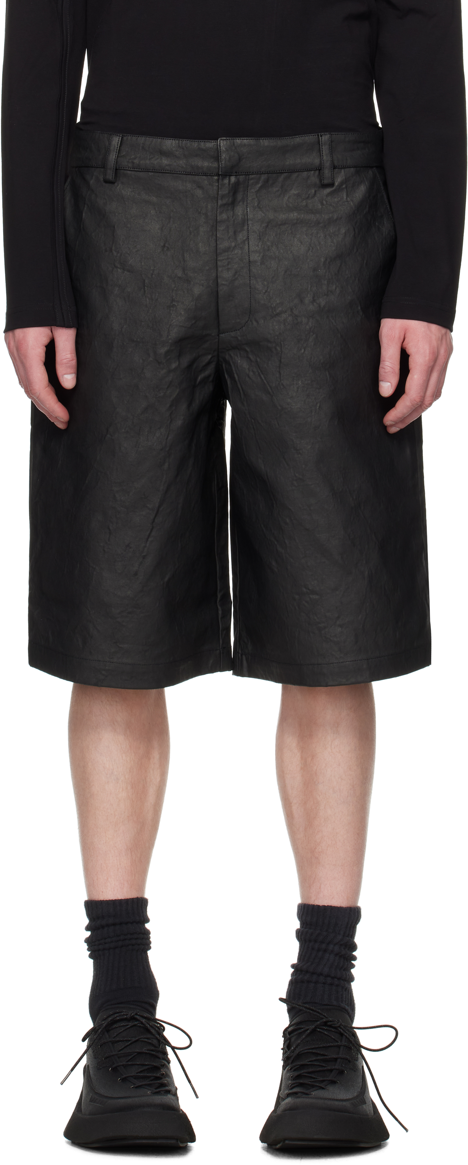Heliot Emil Black Armada Shorts In Black