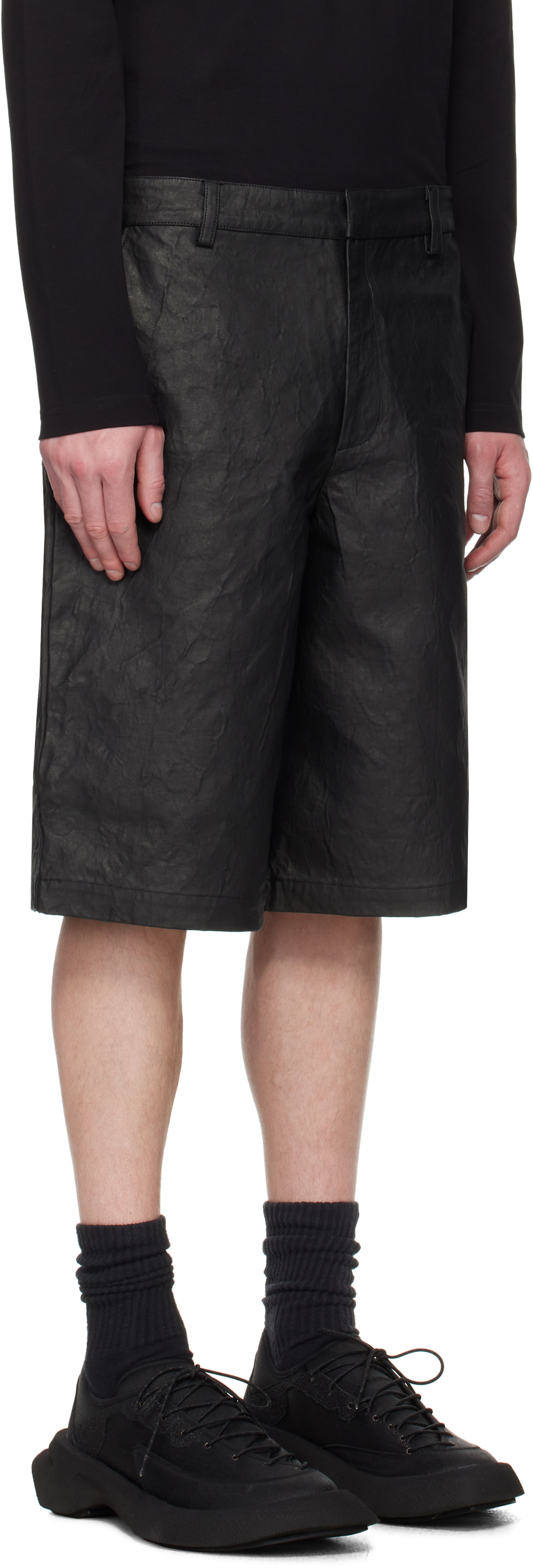 Heliot Emil Black Armada Shorts In Black