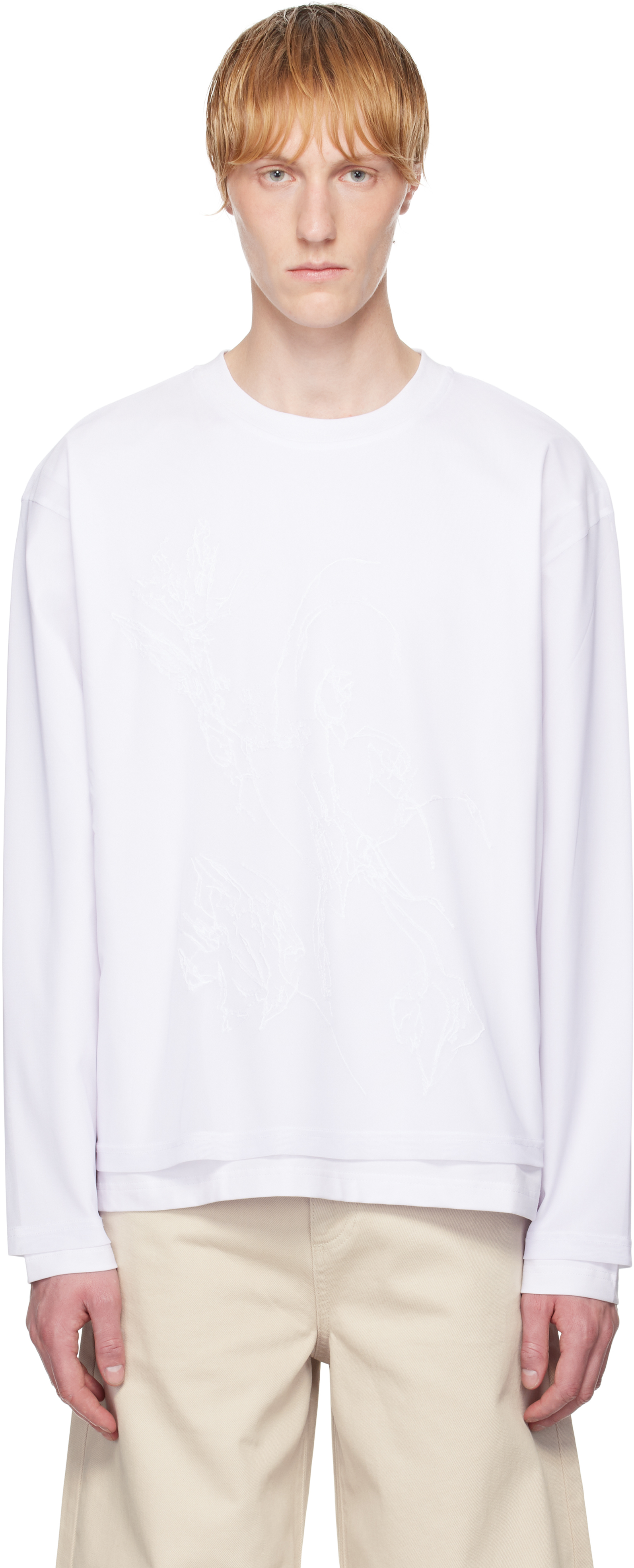White Deceptae Long Sleeve T-shirt