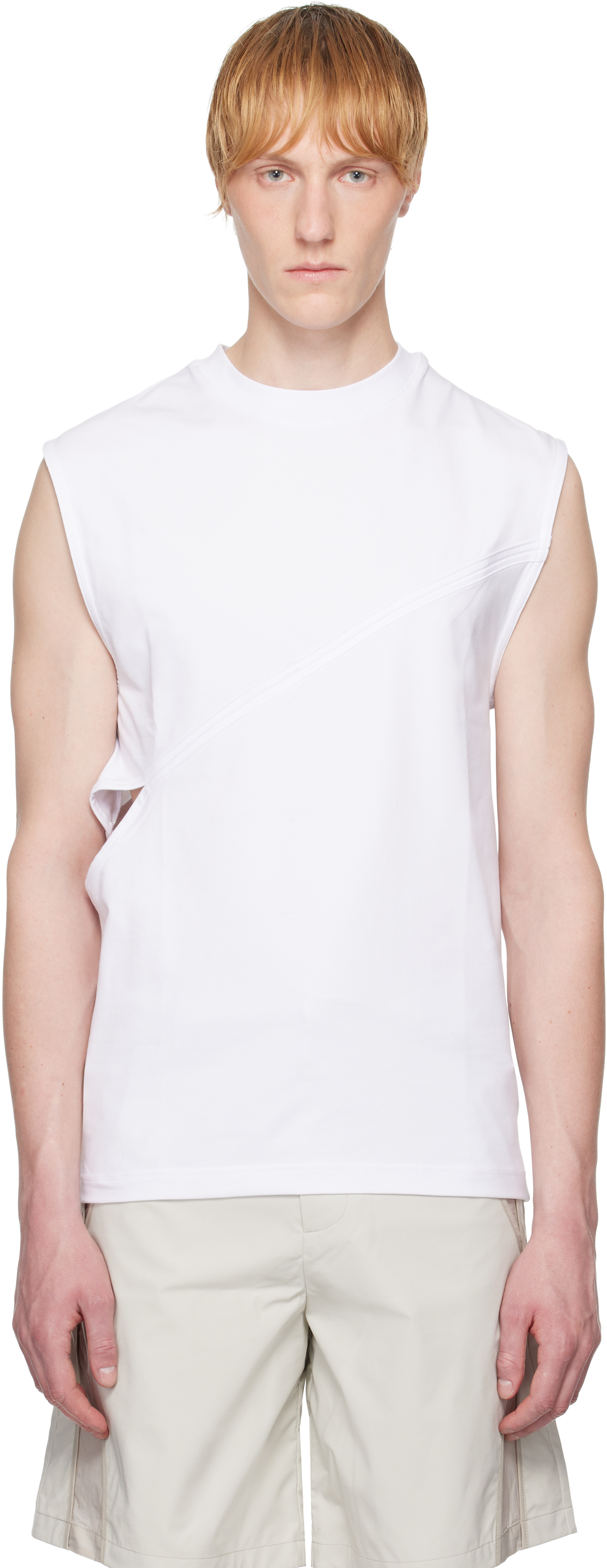 Heliot Emil White Pleistos Tank Top In White