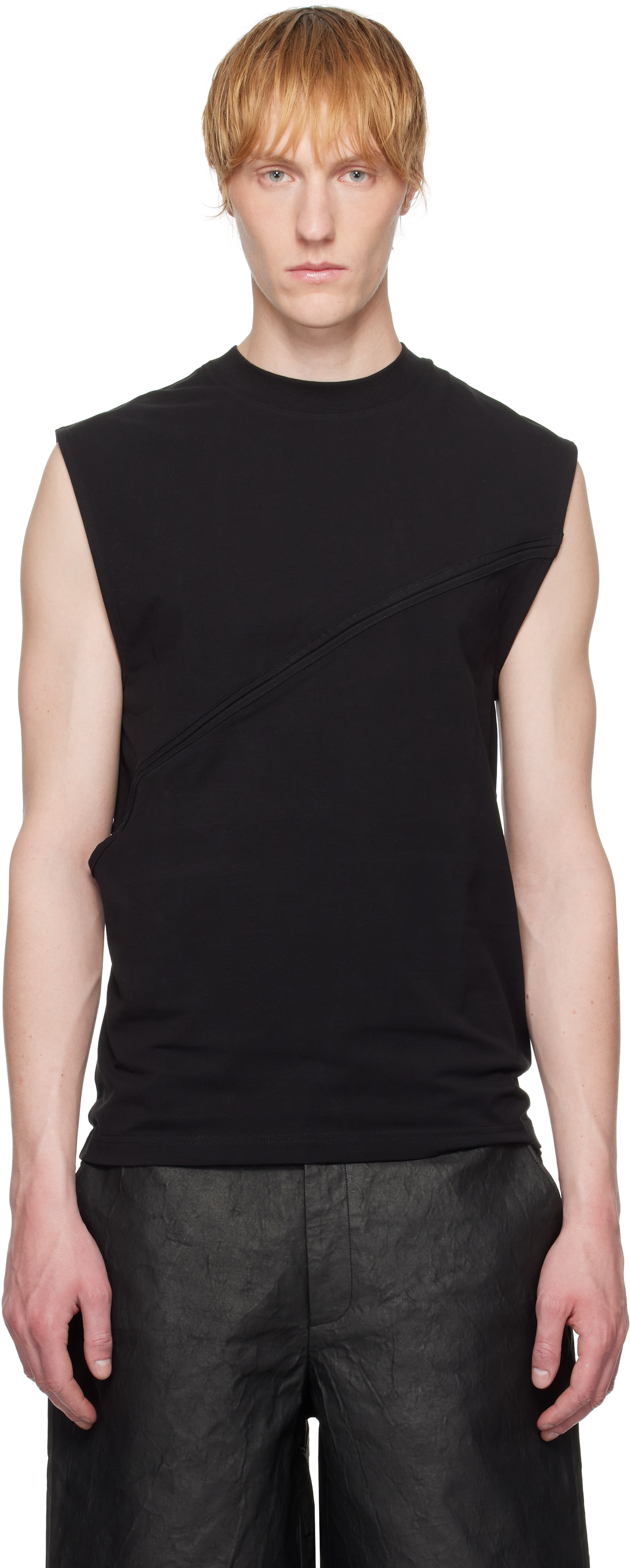Black Pleistos Tank Top