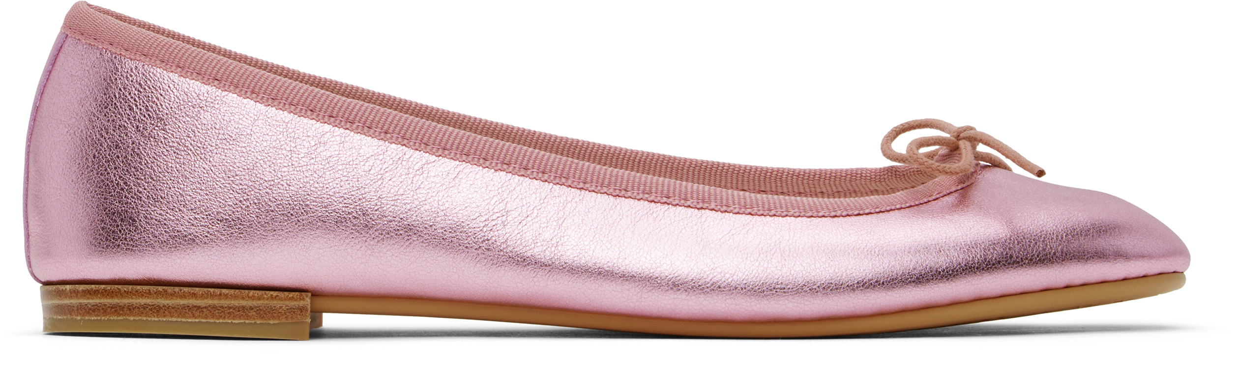 Pink Cendrillon Rubber Sole Ballerina Flats