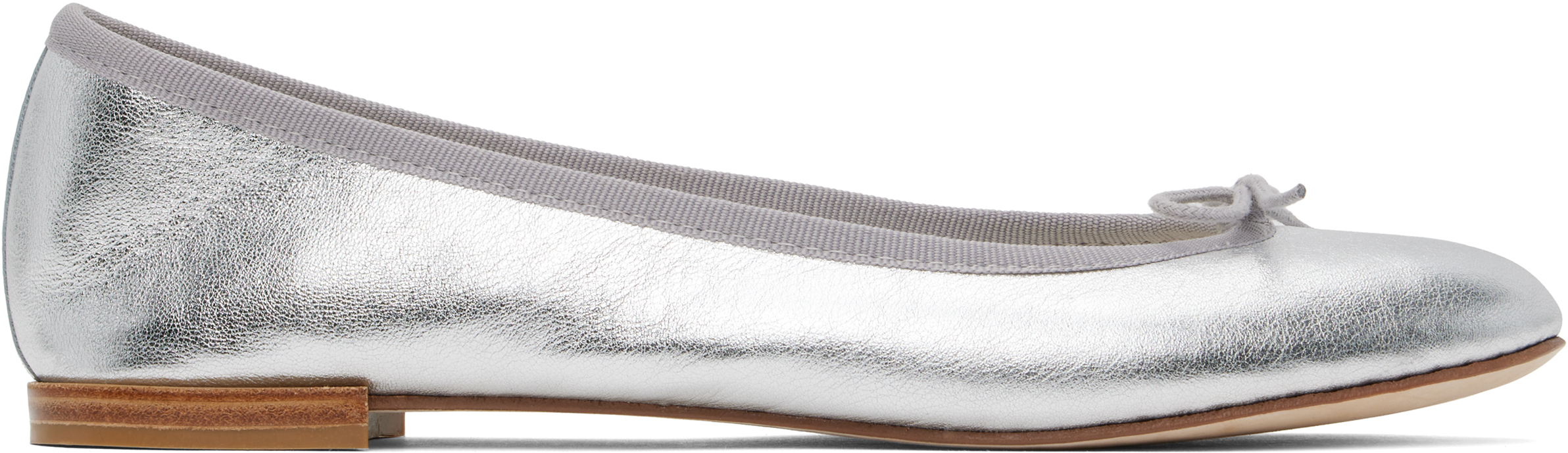 Silver Cendrillon Ballerina Flats