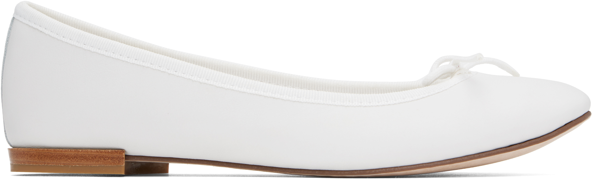 White Cendrillon Ballerina Flats by Repetto on Sale