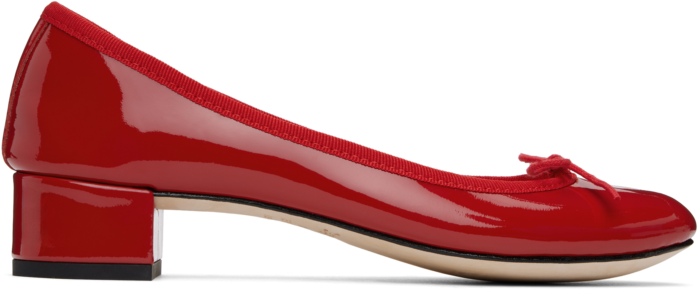 【関税込み】Repetto レッド Camille ヒール Camille バレリーナ - ラバーソール【New Size】｜ヒール