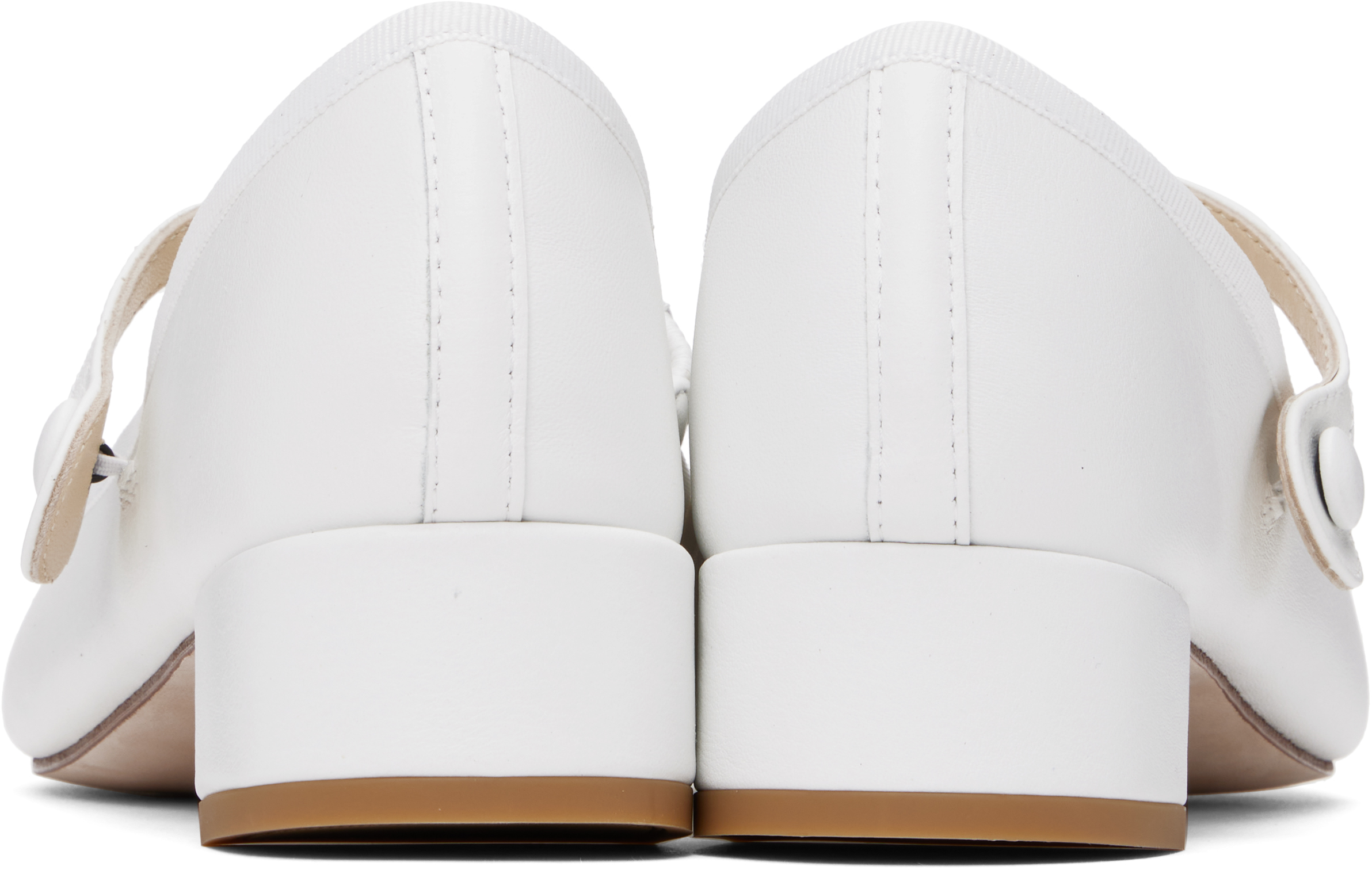 Repetto White Rose Mary Jane Heels In 50 Blanc