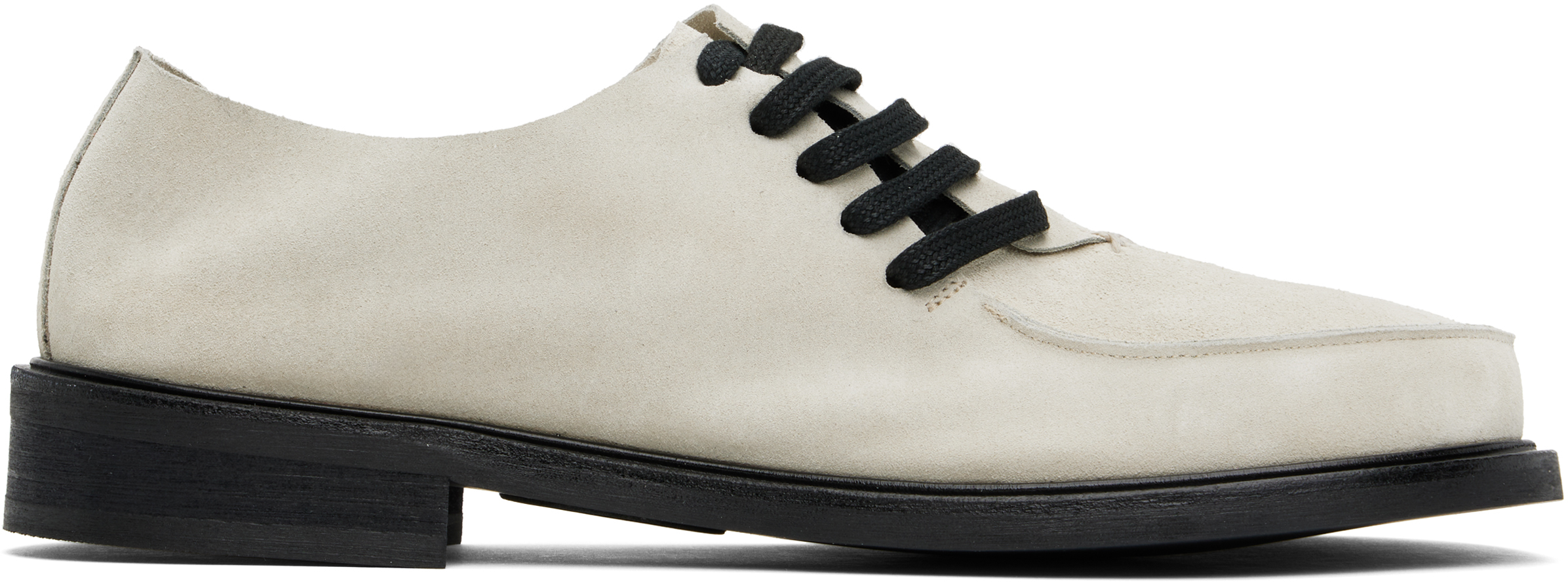 No Idea Ssense Exclusive Gray Wide Dough Spiral Derby In Lite Grey