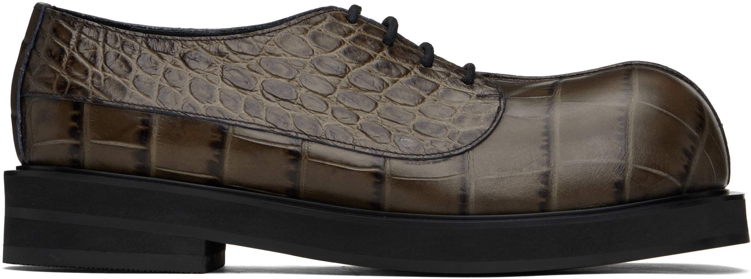 Khaki Big Foot Croc Derbys