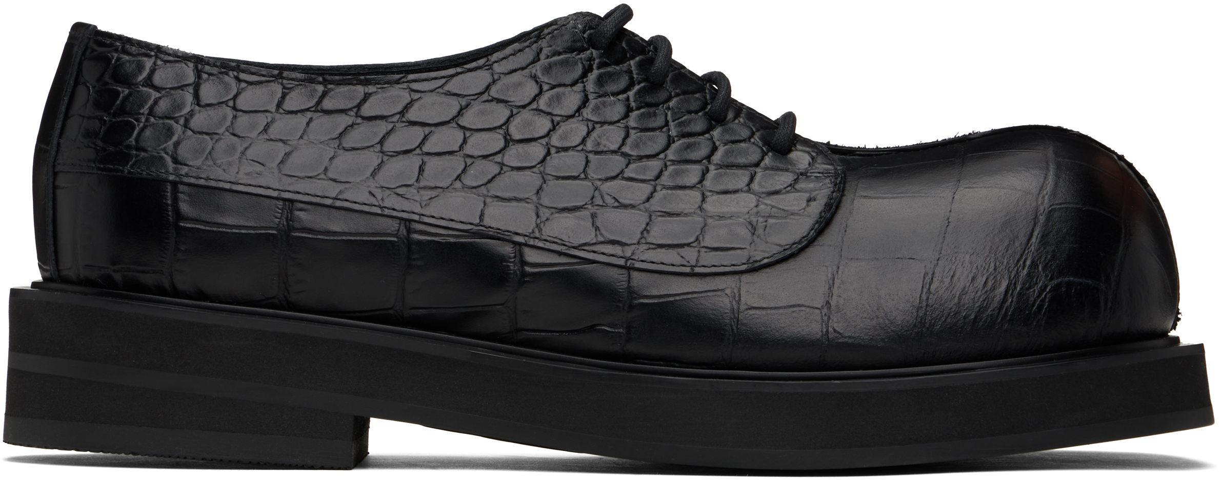 Black Big Foot Croc Derbys