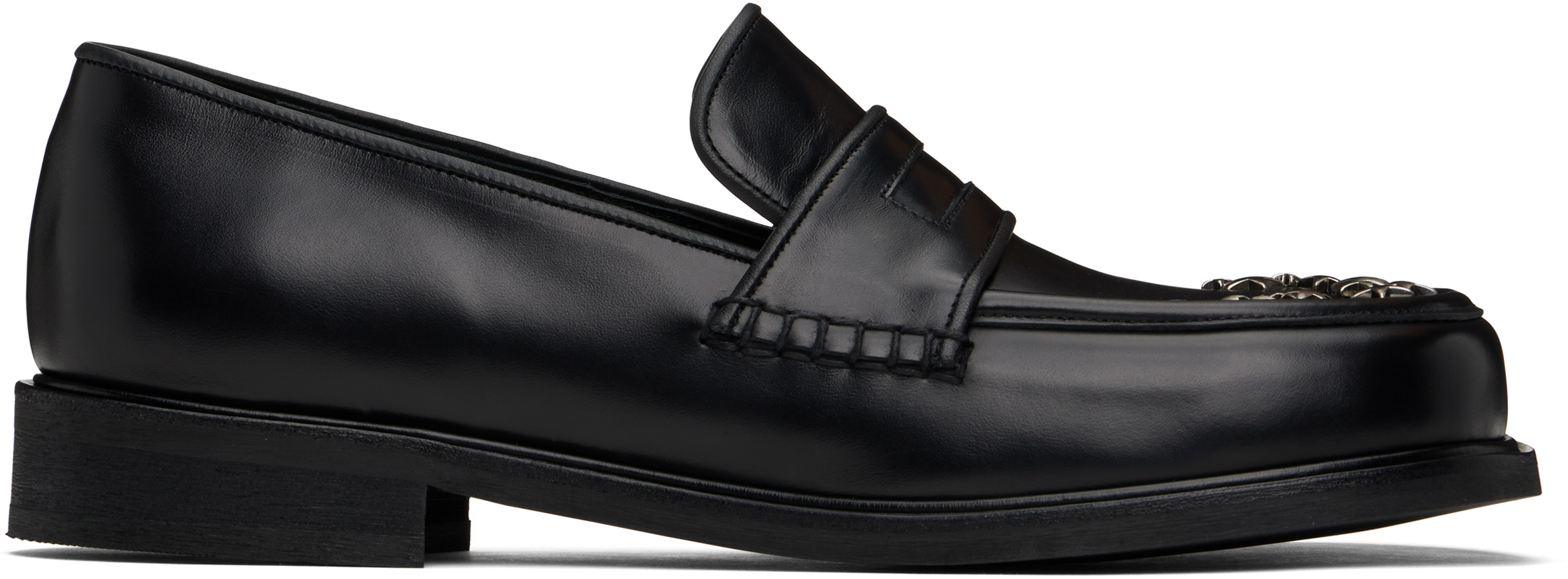 Black Wide Dough Star Sign Loafers