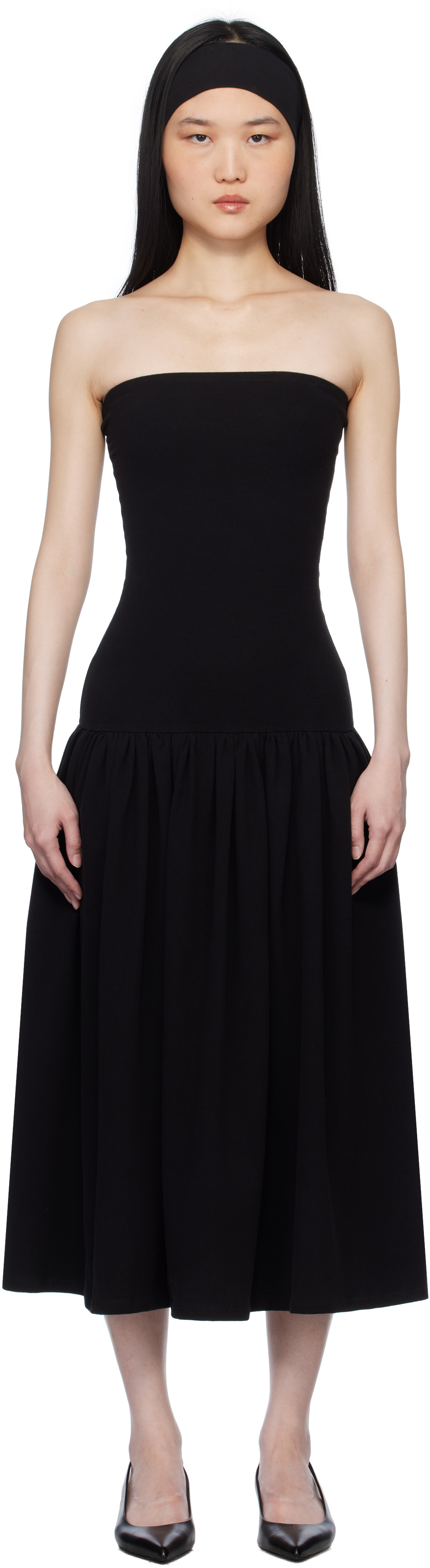 Black 
The Tube
 Dropwaist Convertible Midi Dress