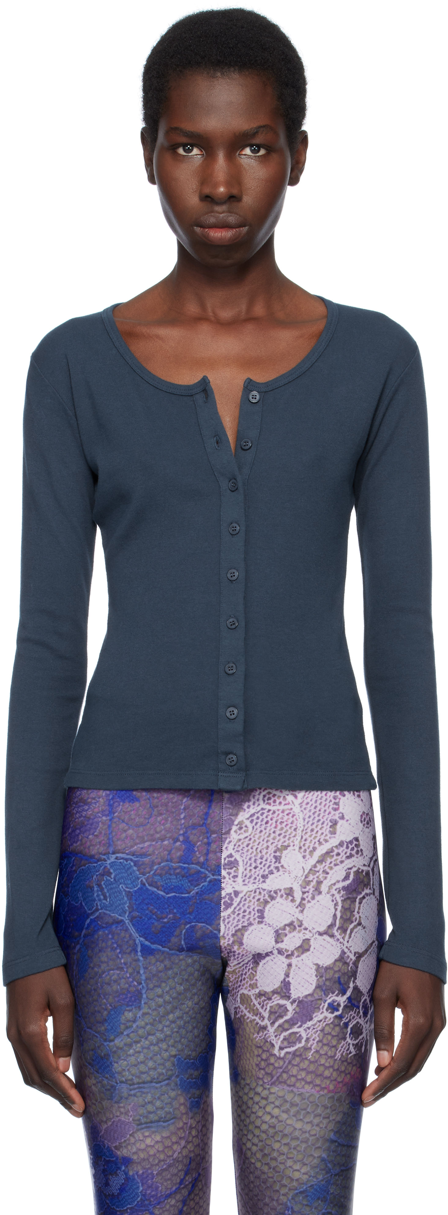 Gil Rodriguez Navy Sophie Cardigan