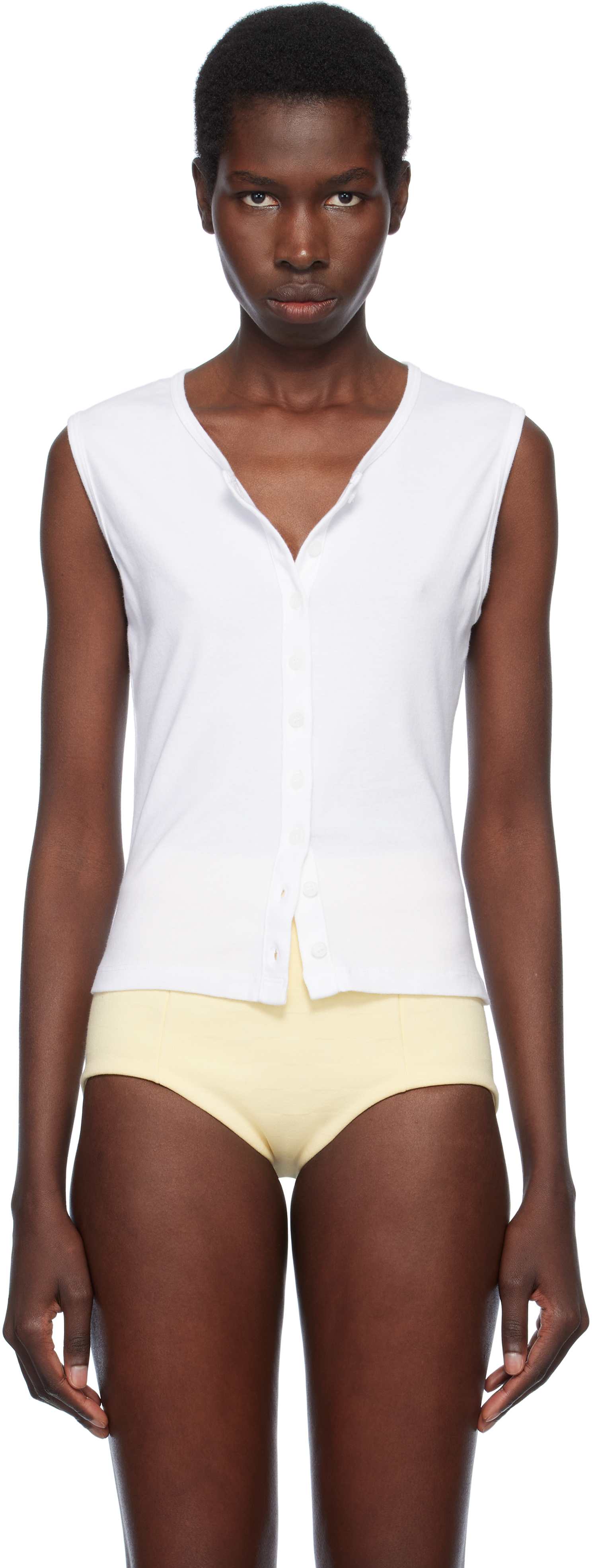 Gil Rodriguez White Sophie Sleeveless Top