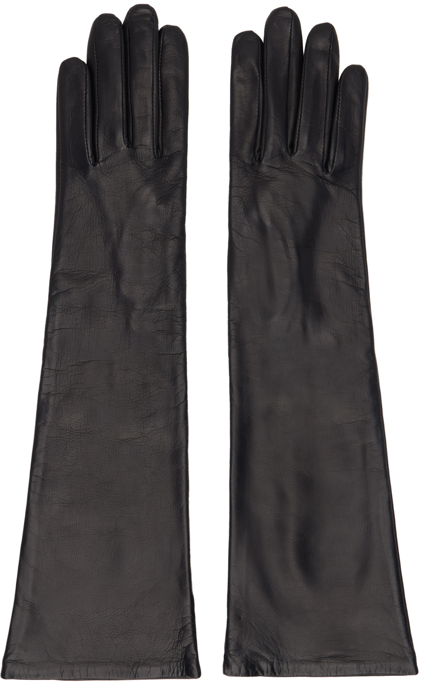 Black Essentials Long Gloves