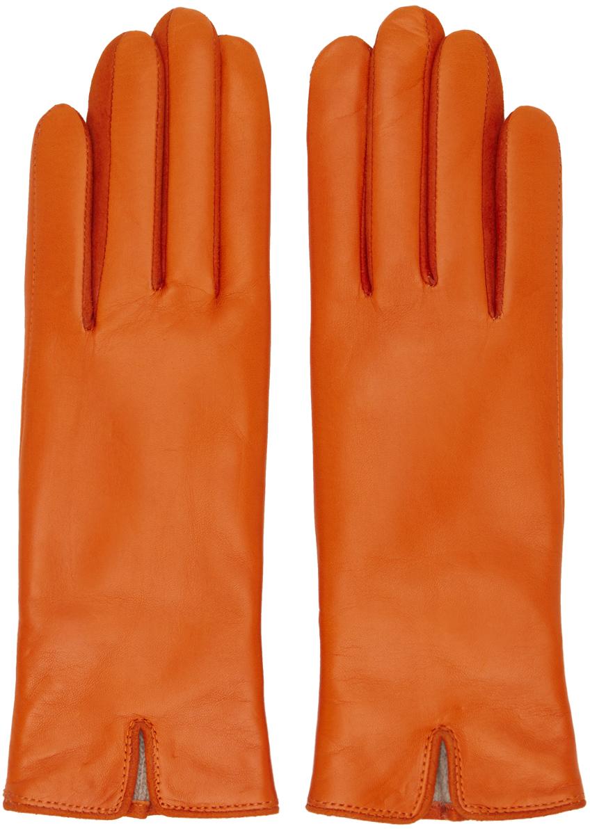 Shop Handsome Stockholm Orange Essentials Gloves