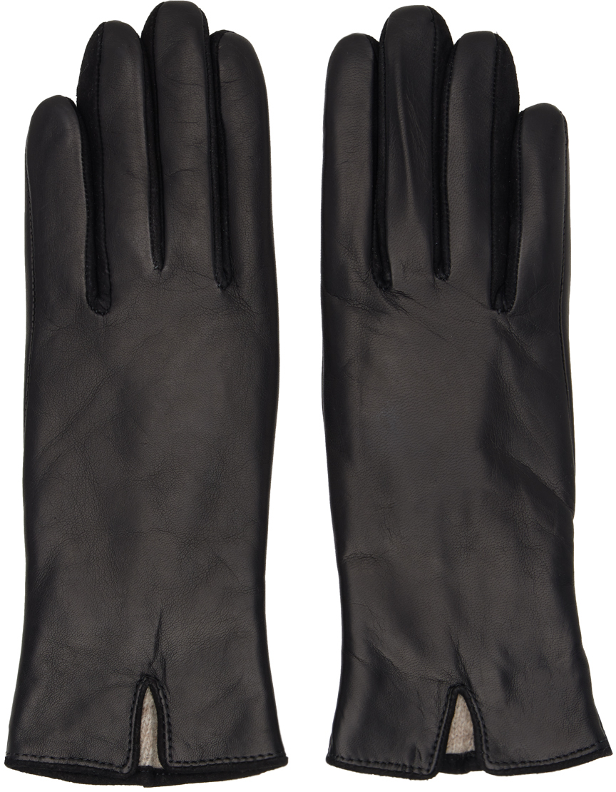 Shop Handsome Stockholm Black Essentials Gloves