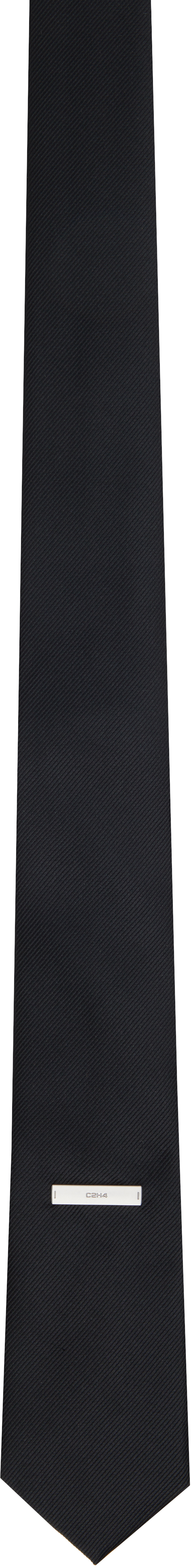 Black Tagged Tie