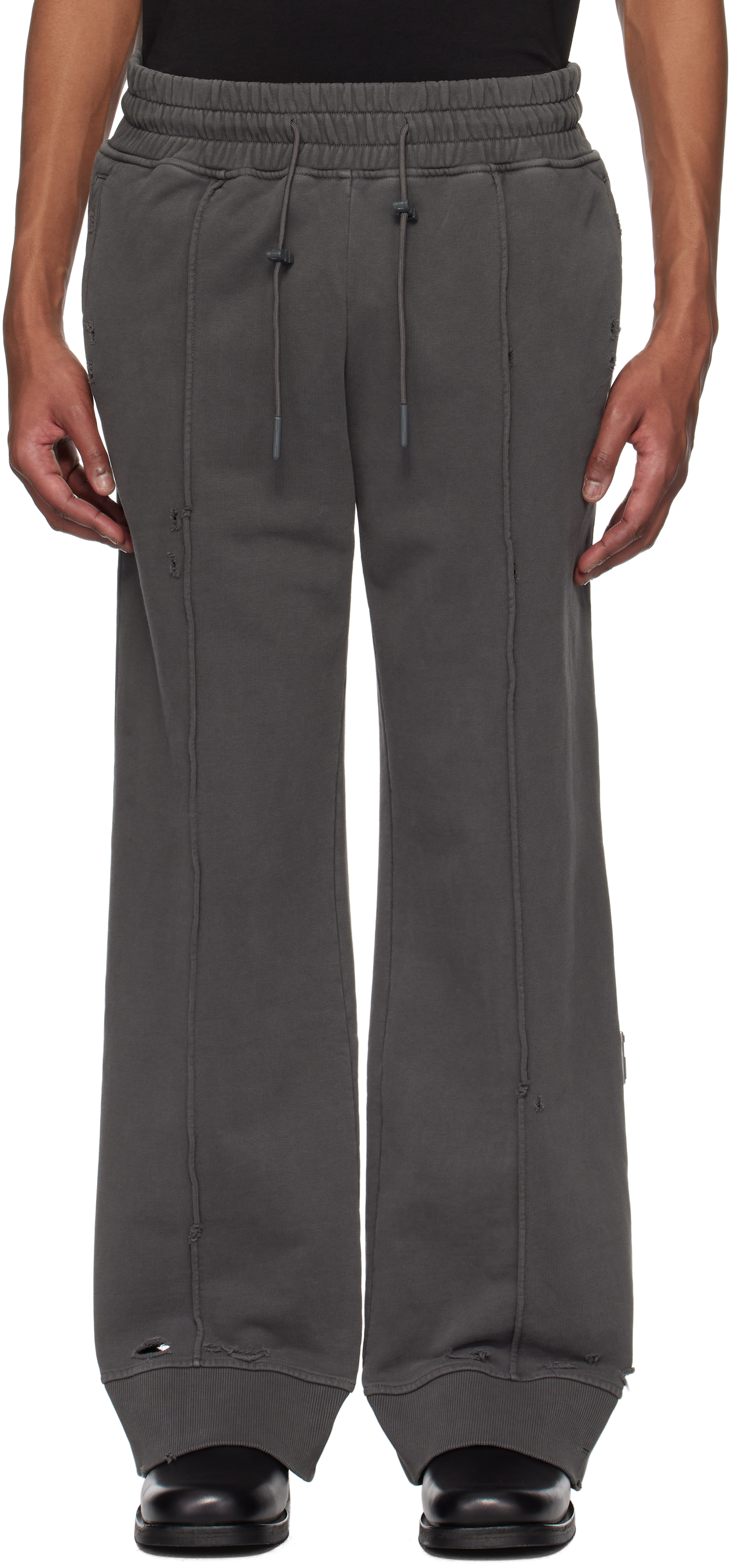 Gray Agitator Distressed Lounge Pants