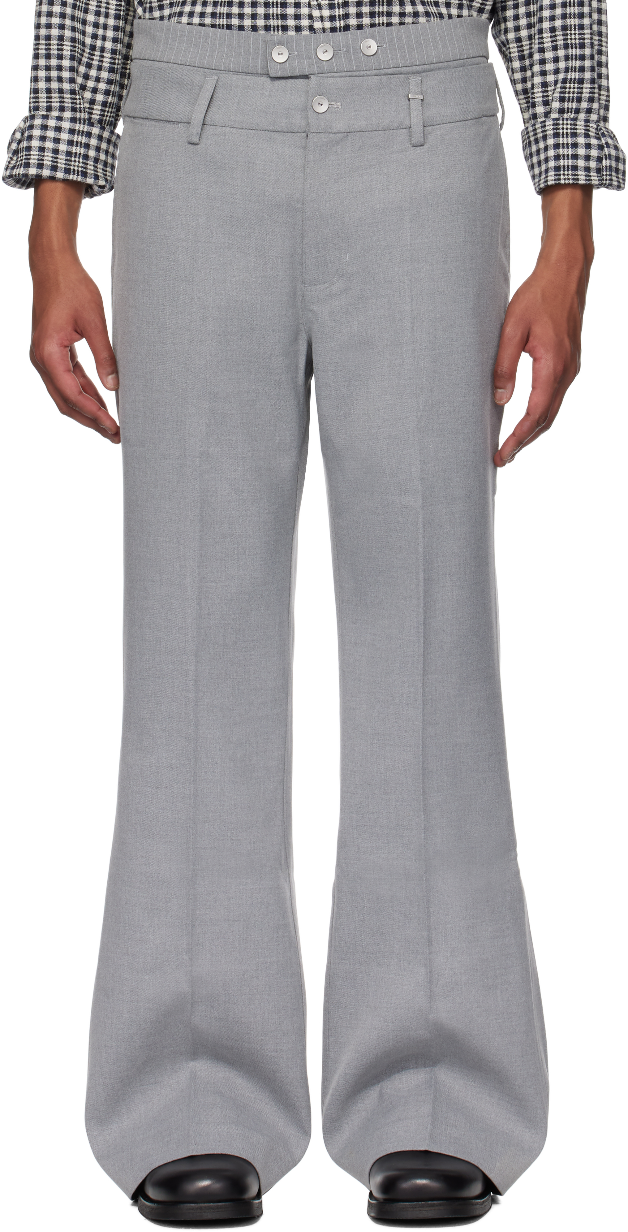 Gray Corbusian Tailored Trousers