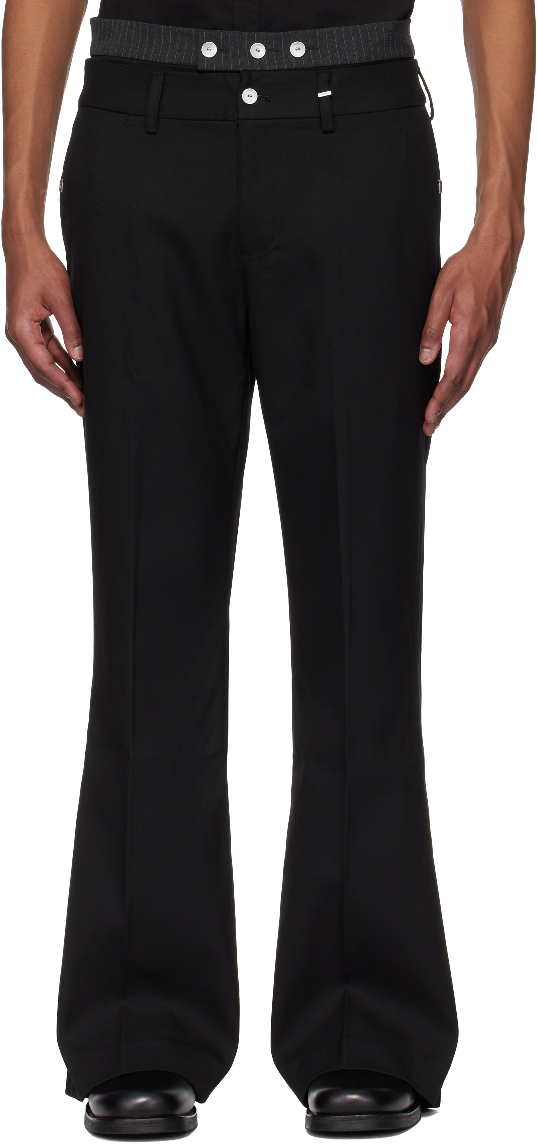 Black Corbusian Tailored Trousers