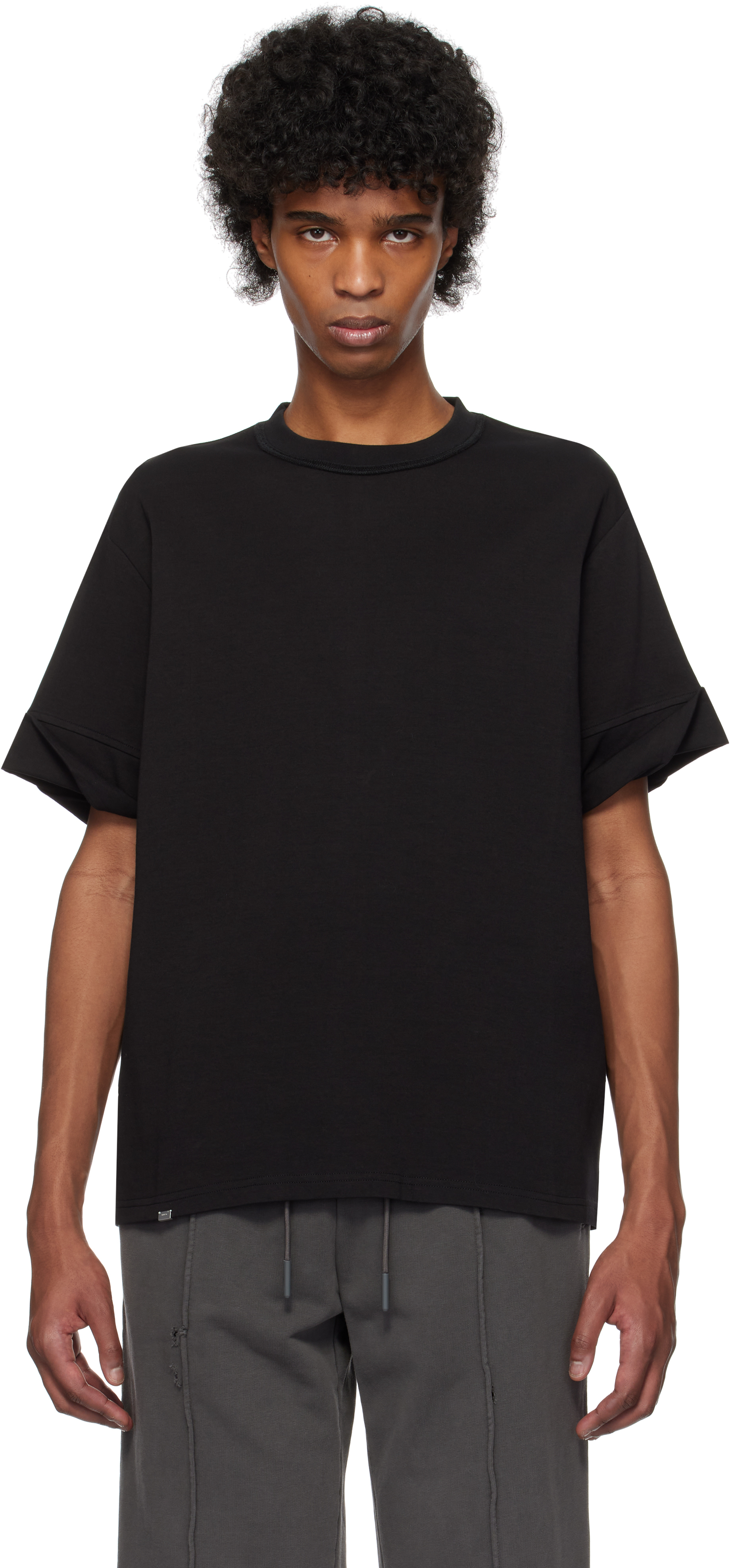 Black Founder Fold-Over T-shirt