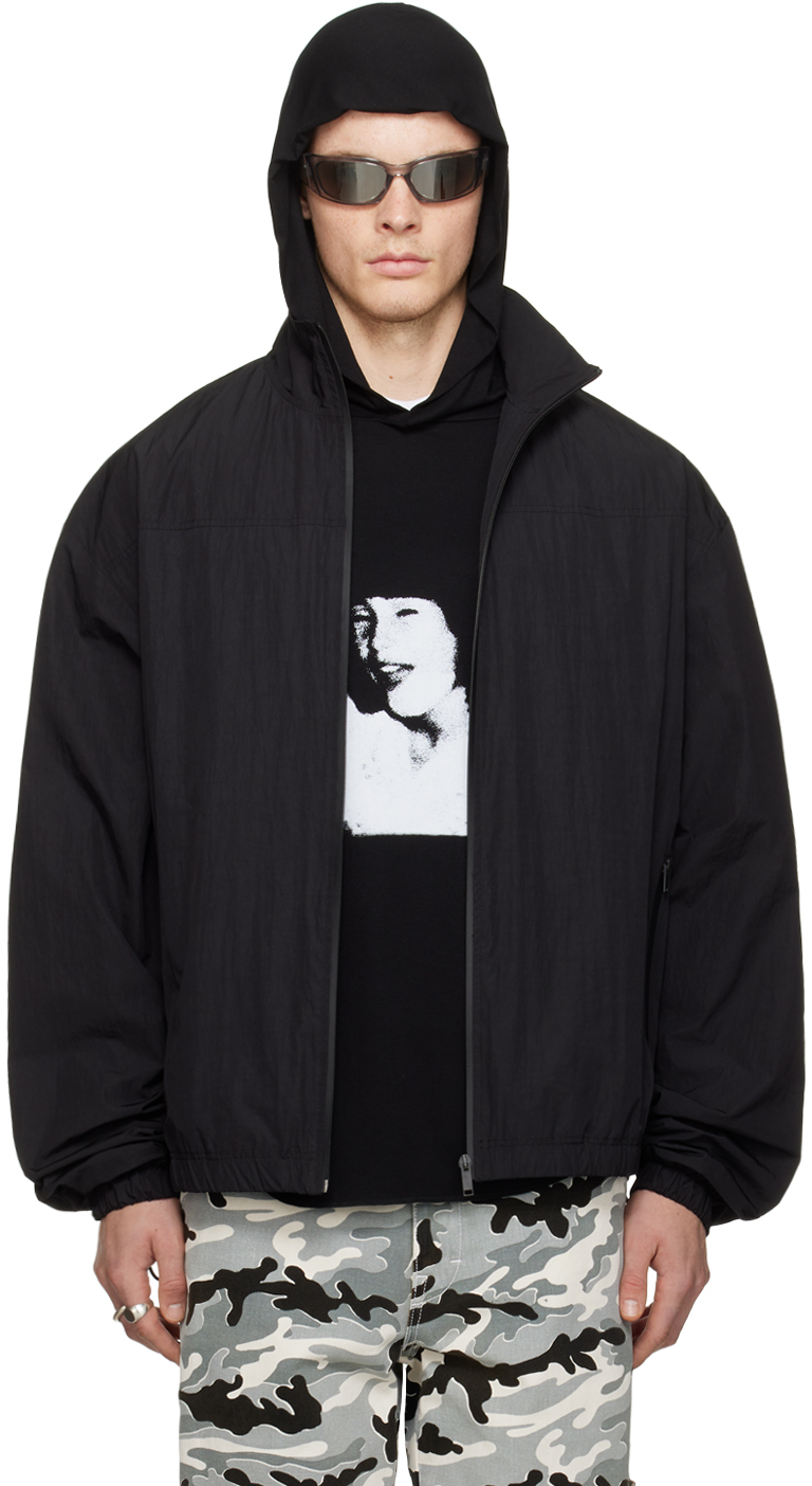 Shop Still Kelly Black Nylon Track Jacket