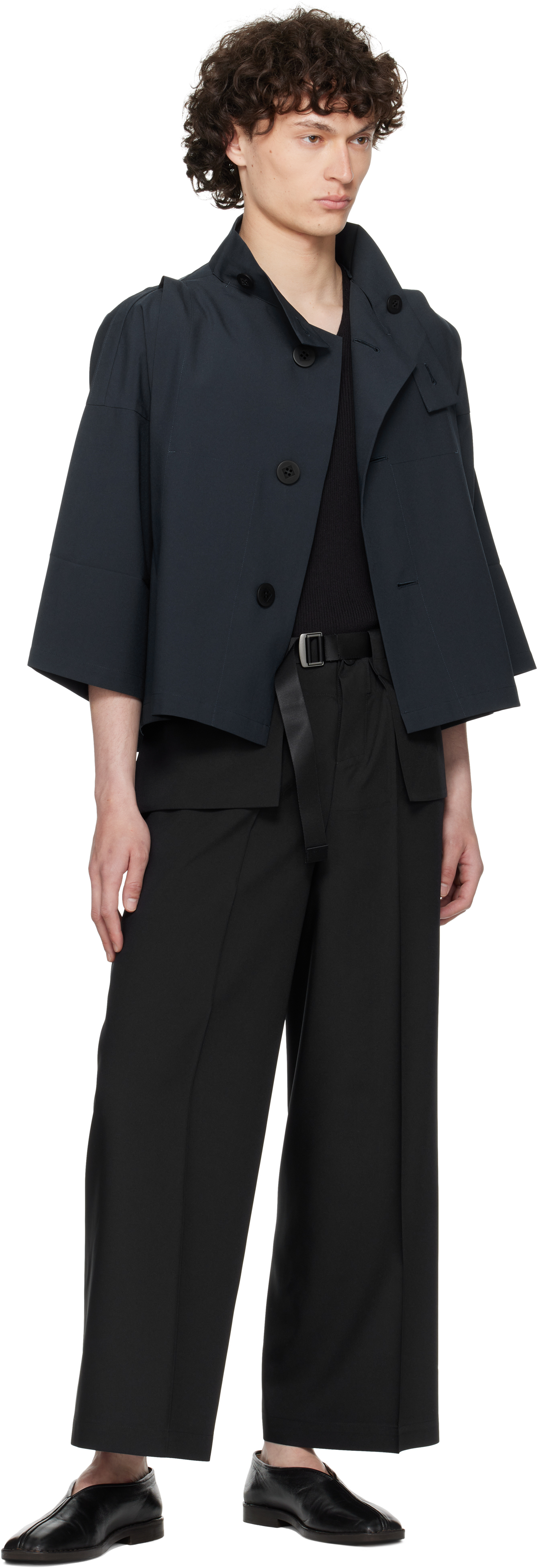 132 5. Issey Miyake Black Box Composition Solid Trousers