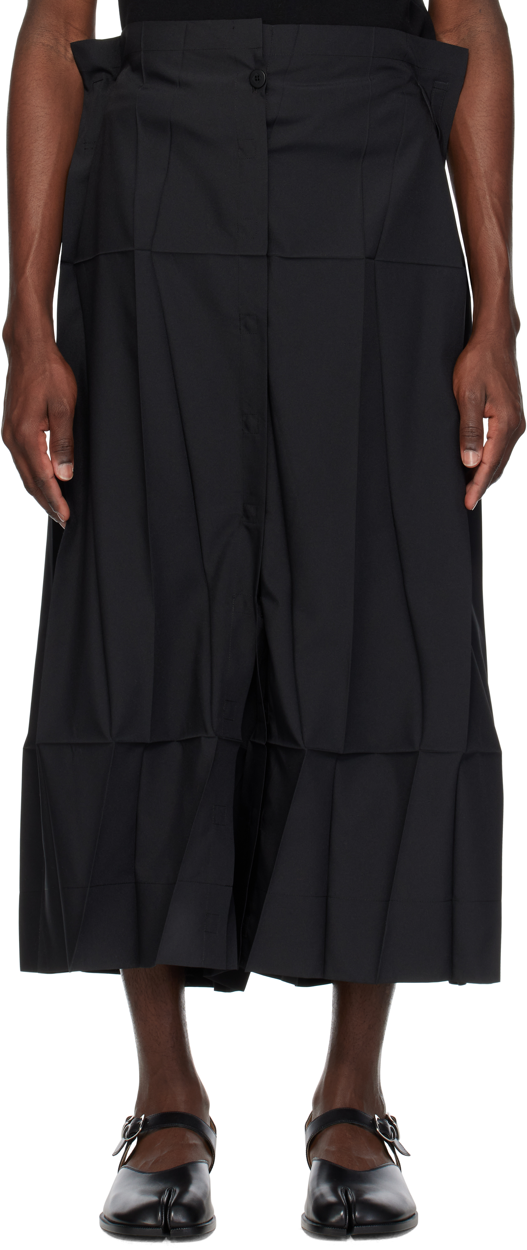 Black Solid Trousers