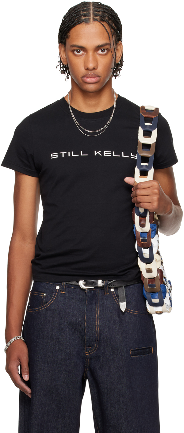 STILL KELLY BLACK TINY FIT LOGO T-SHIRT 