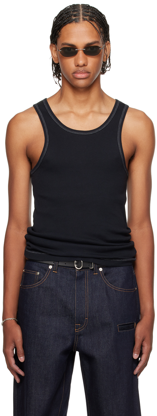 Shop Still Kelly Black Rib Tank Top