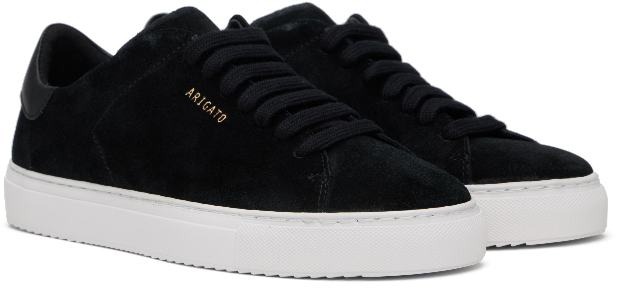 Axel Arigato Clean 90 Suede Sneakers In Black/white