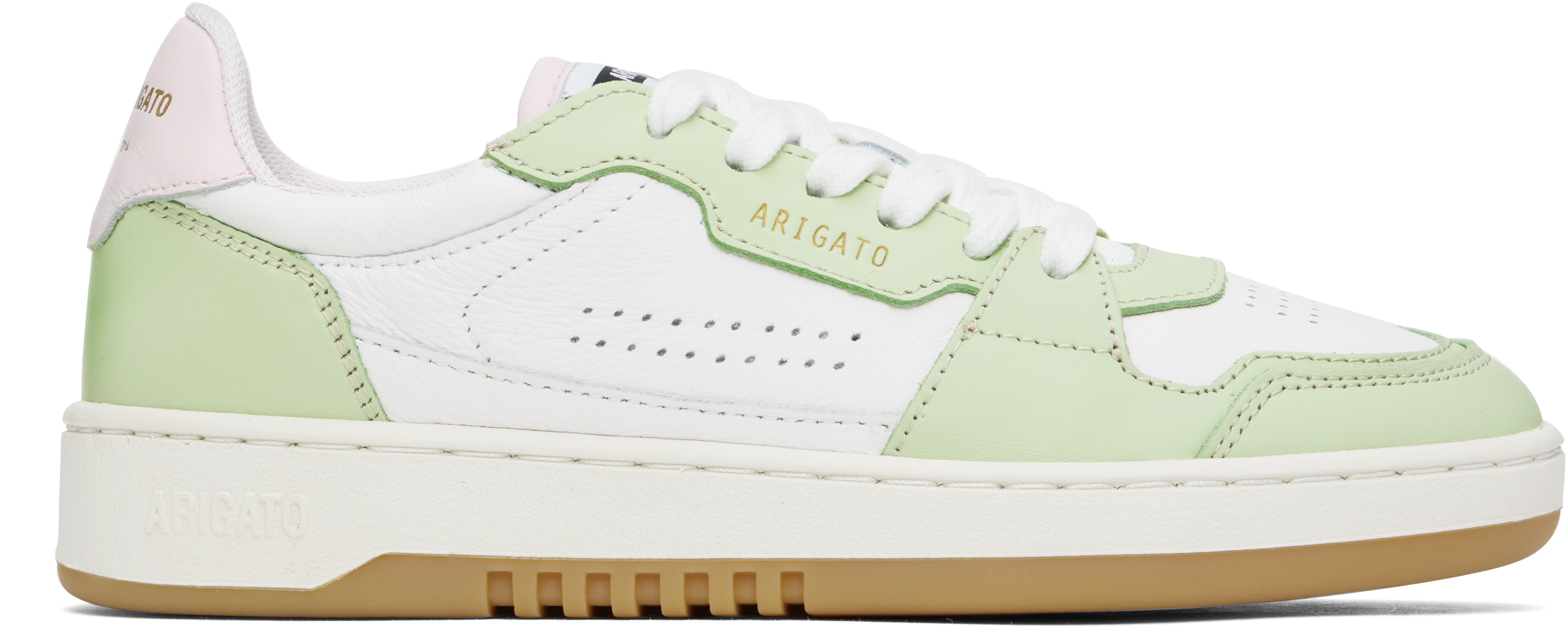 White & Green Dice Lo Sneakers by Axel Arigato on Sale