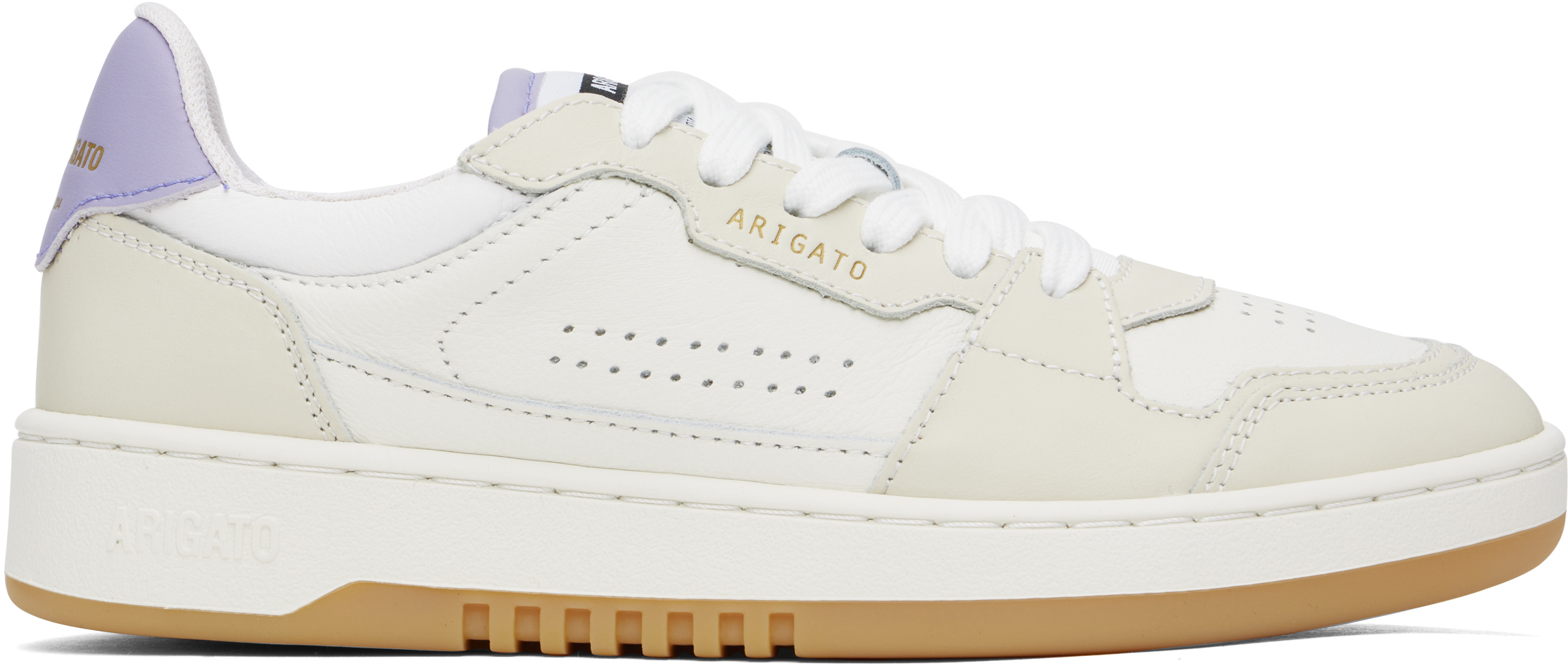 Axel Arigato Beige & Purple Dice Lo Sneakers In Beige/purple