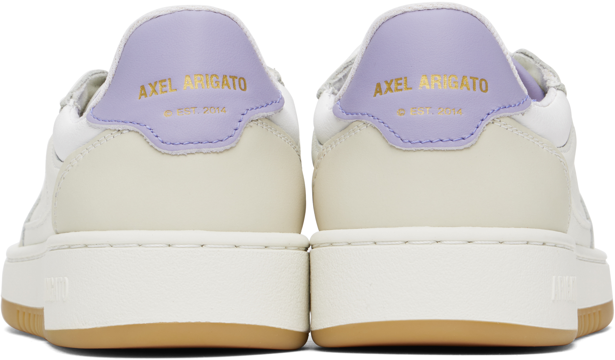 Axel Arigato Beige & Purple Dice Lo Sneakers In Beige/purple