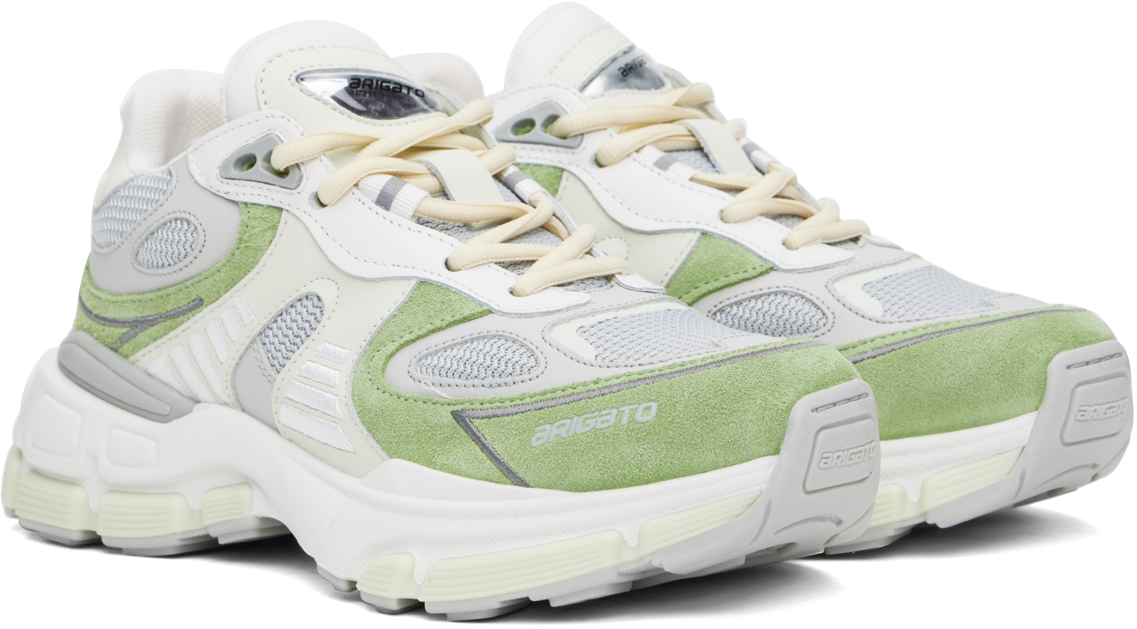 Axel Arigato Sphere Runner Sneakers White/lt Green In White/lt Green