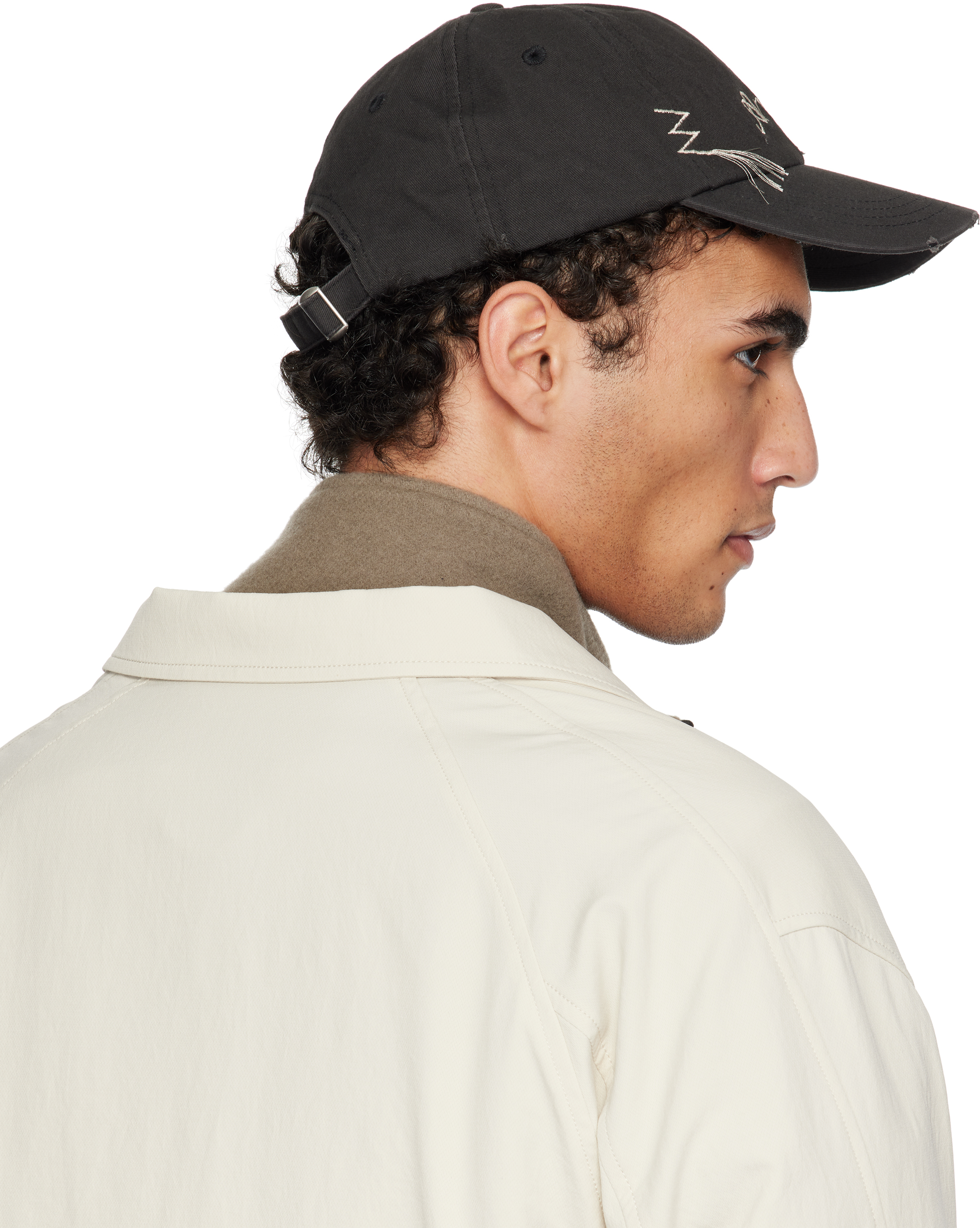 Axel Arigato Black Seam Distressed Cap In Black