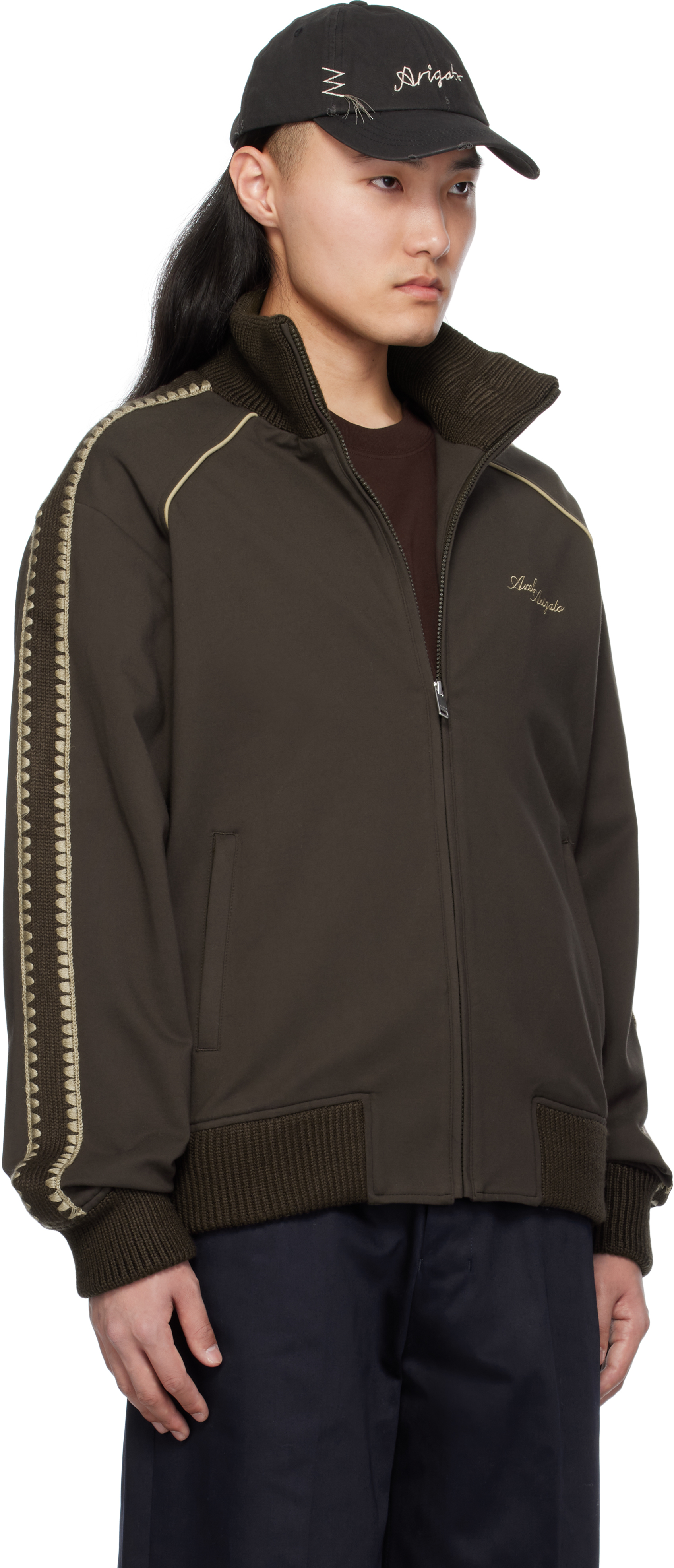 Axel Arigato Brown Carter Track Jacket In Dark Brown