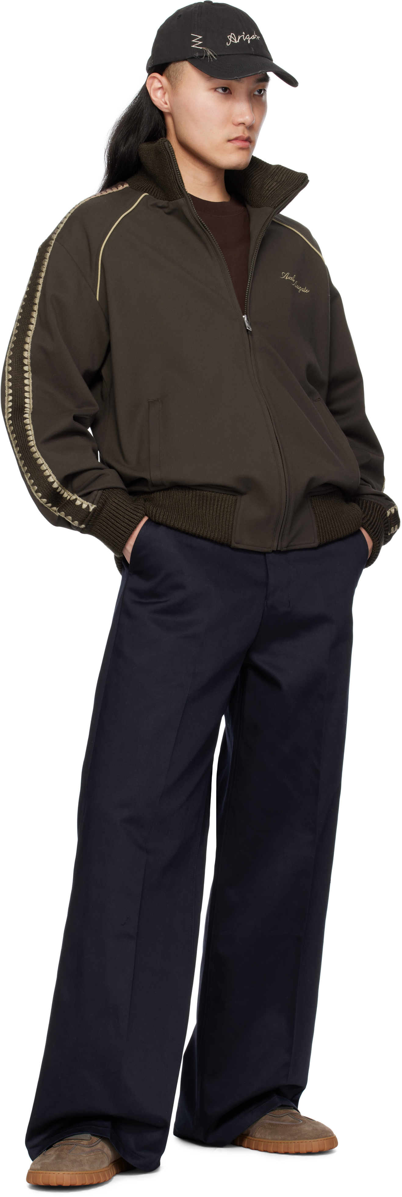 Axel Arigato Brown Carter Track Jacket In Dark Brown