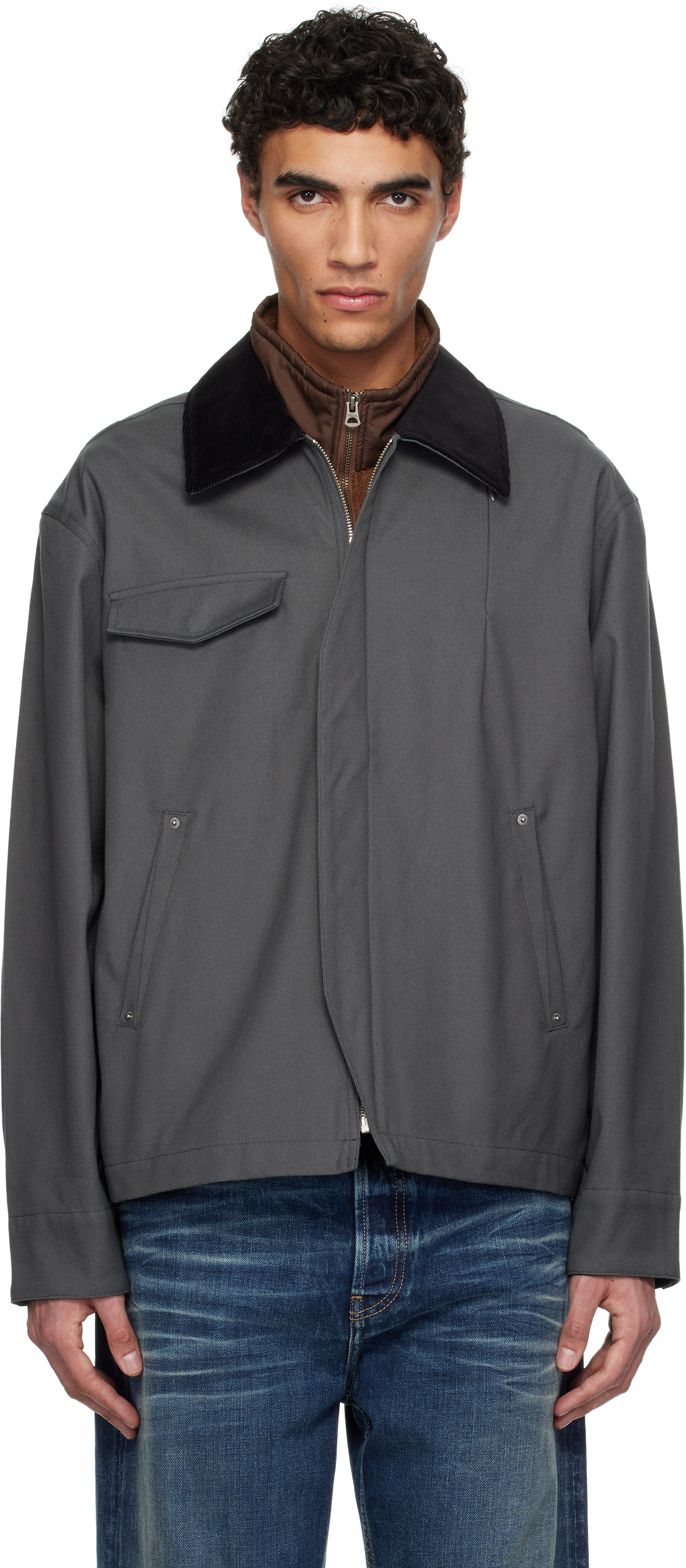 Axel Arigato Gray Dallas Chore Jacket In Dark Grey