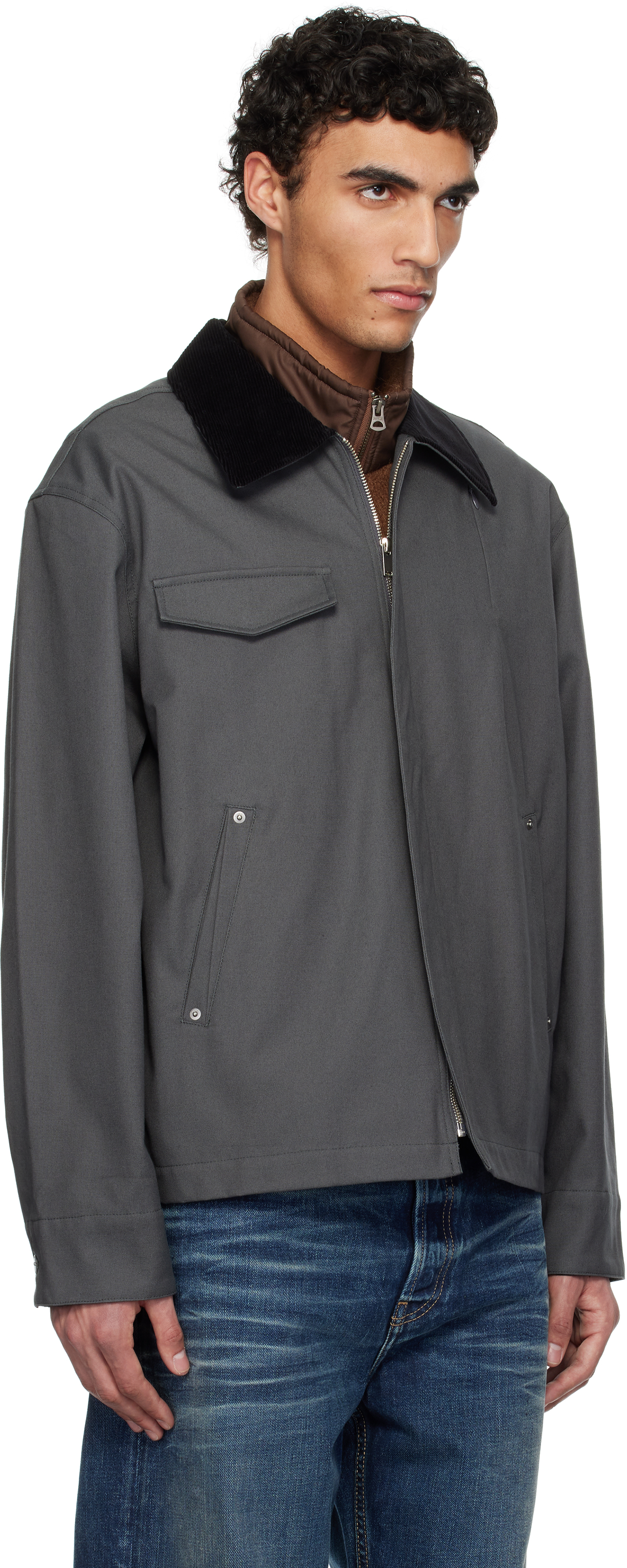 Axel Arigato Gray Dallas Chore Jacket In Dark Grey