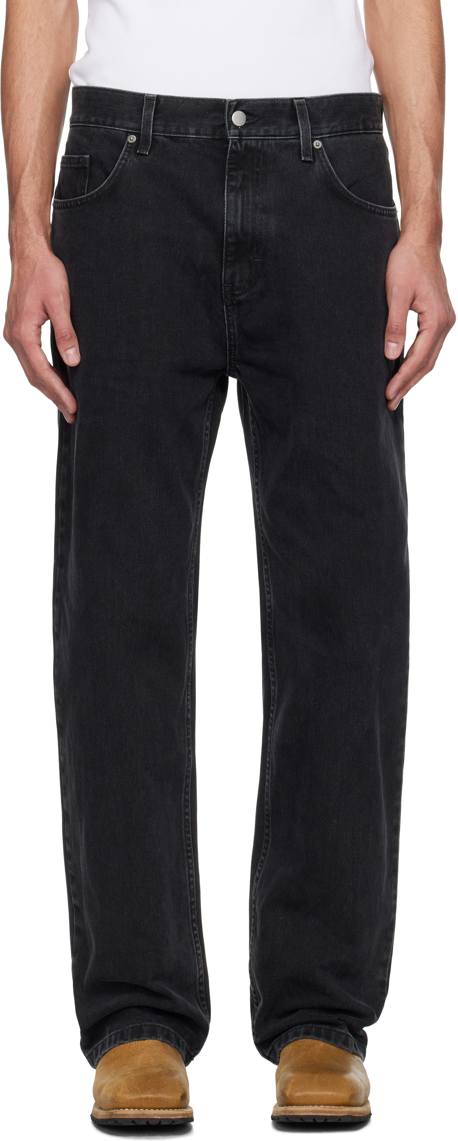 Axel Arigato Belt-loop Jeans In Black